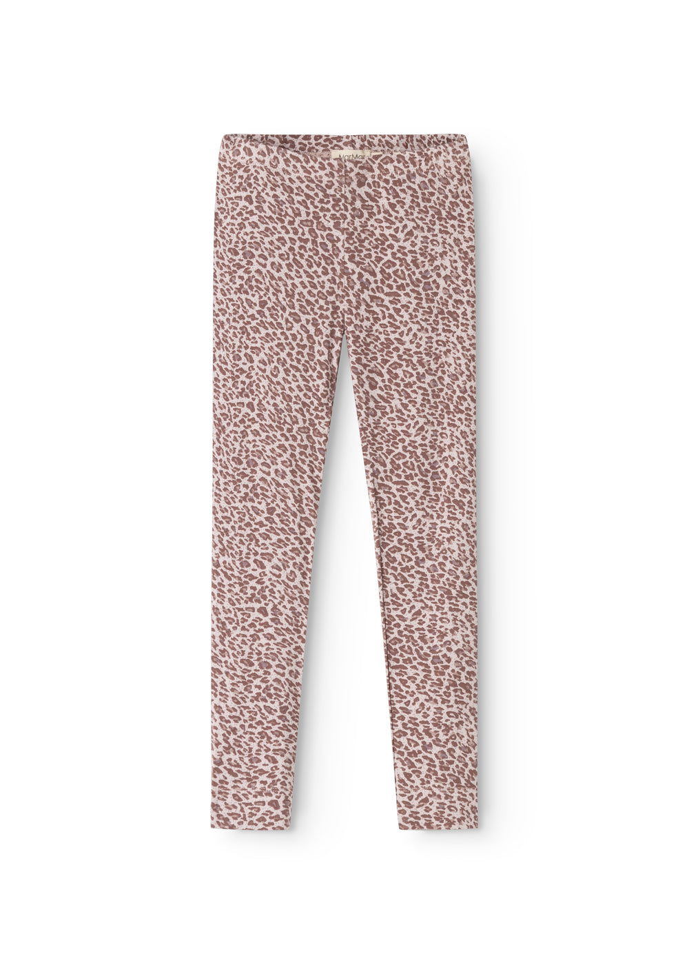 Leggings med støvet lilla leo-mønster, lange ben.