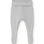 Ribstrikkede babys bukser med elastisk linning og ribkanter ved benenderne