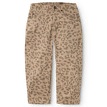Pando bukser med vasket leopardprint, knap- og lynlåslukning samt sidelommer