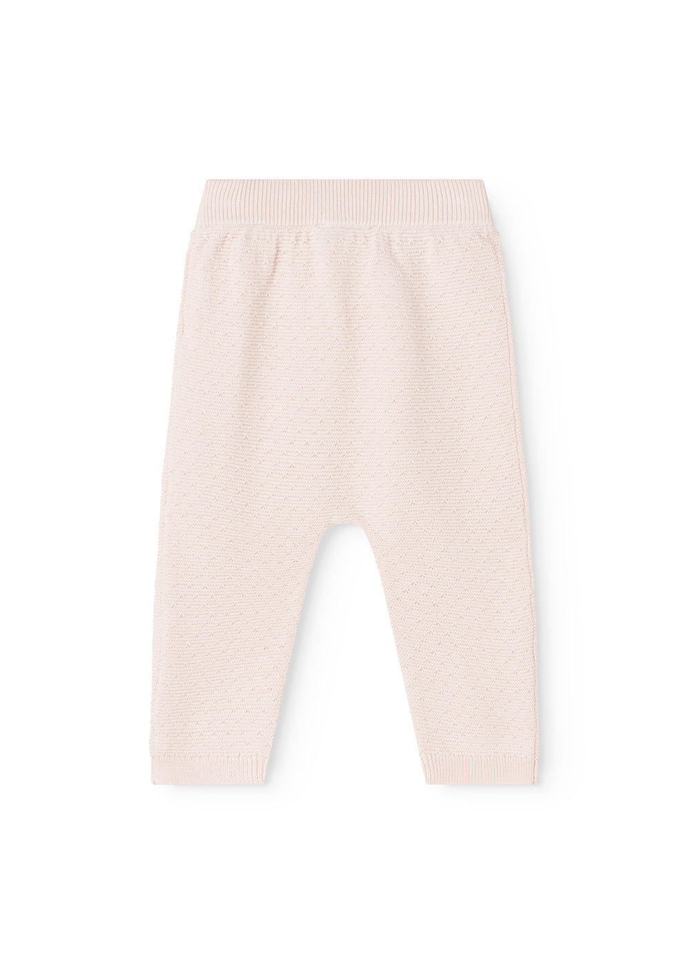 Pira strikbukser i rosa med elastisk linning og rib ved benåbninger