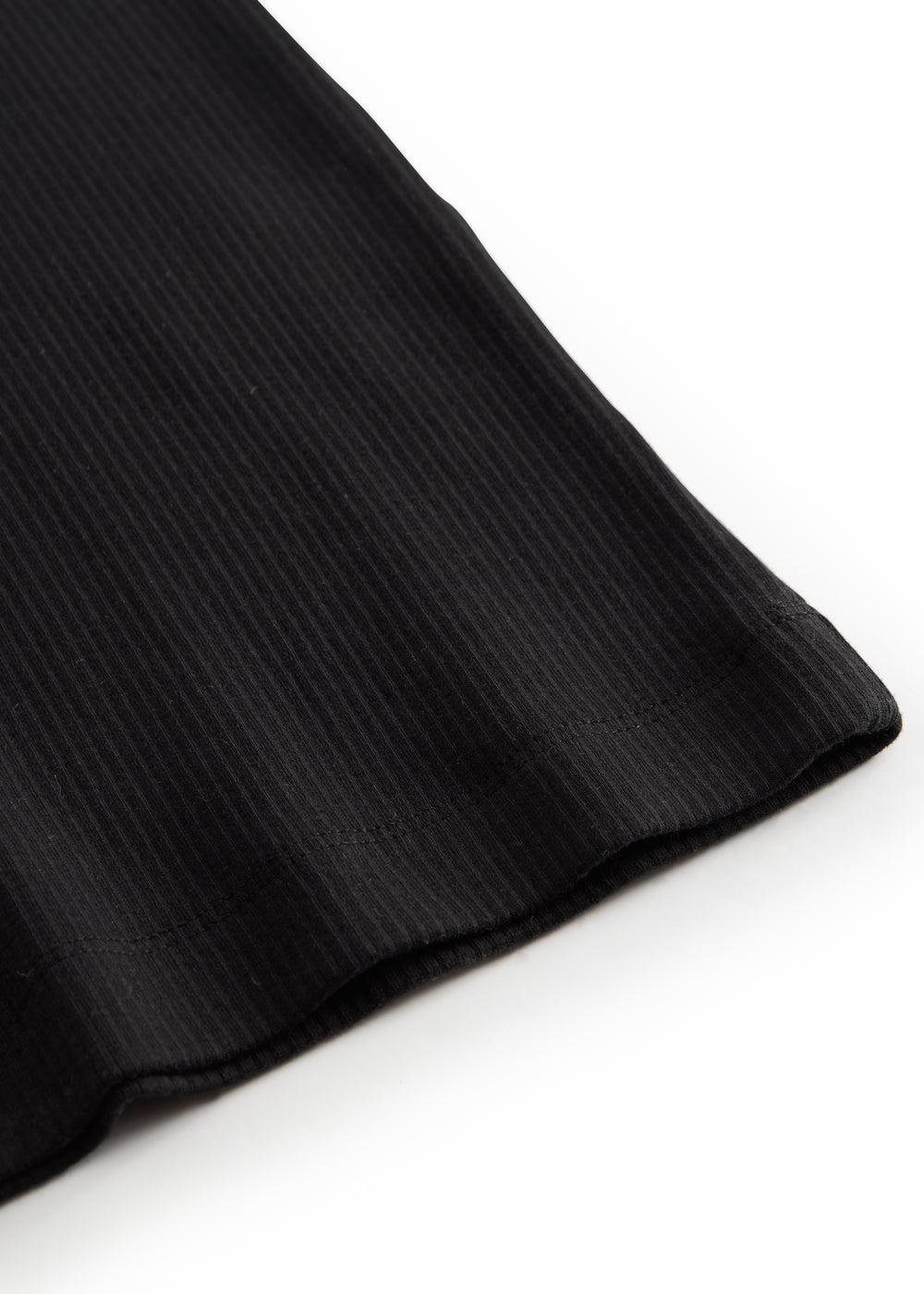 Ribbet sort tanktop kjole til kvinder