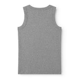 Lysgrå melange tanktop uden ærmer med rund hals