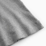 Ribbet grå ærmeløs tanktop kjole til kvinder 