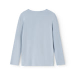 Lyseblå langærmet T-shirt set bagfra