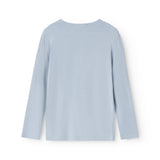 Lyseblå langærmet T-shirt set bagfra