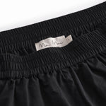 Sorte dameshorts med elastisk talje