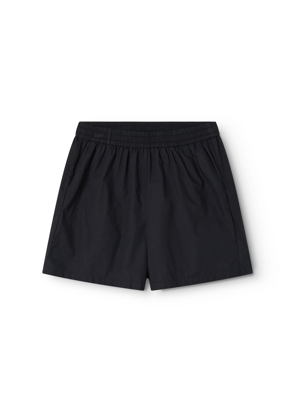 Sorte dameshorts med elastisk talje
