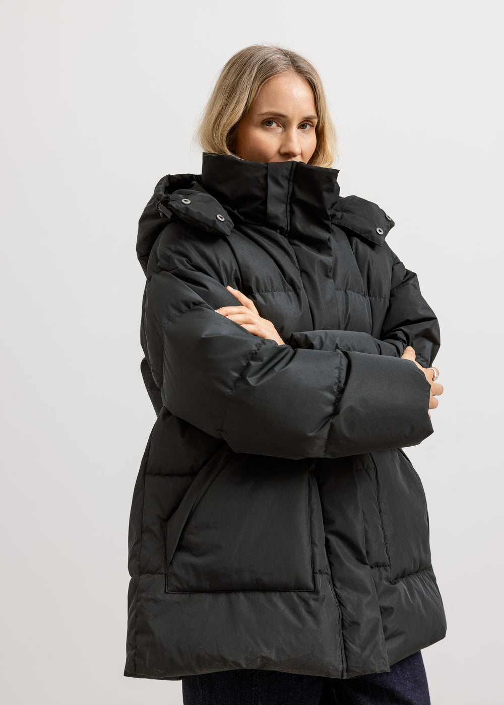Otta W Coat, Dunjakke - Black