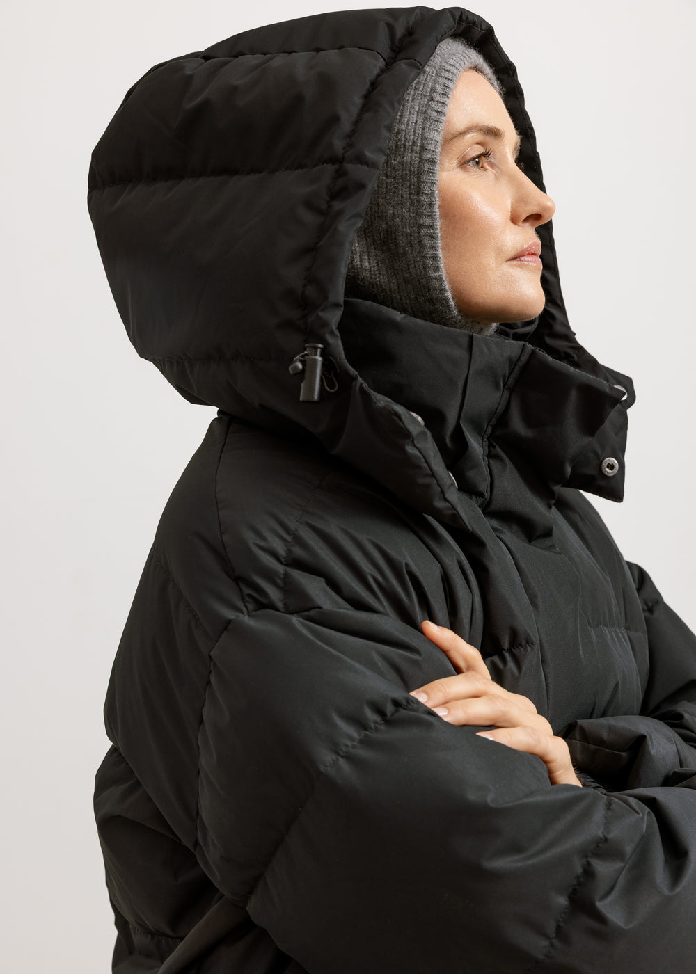 Otta W Coat, Dunjakke - Black